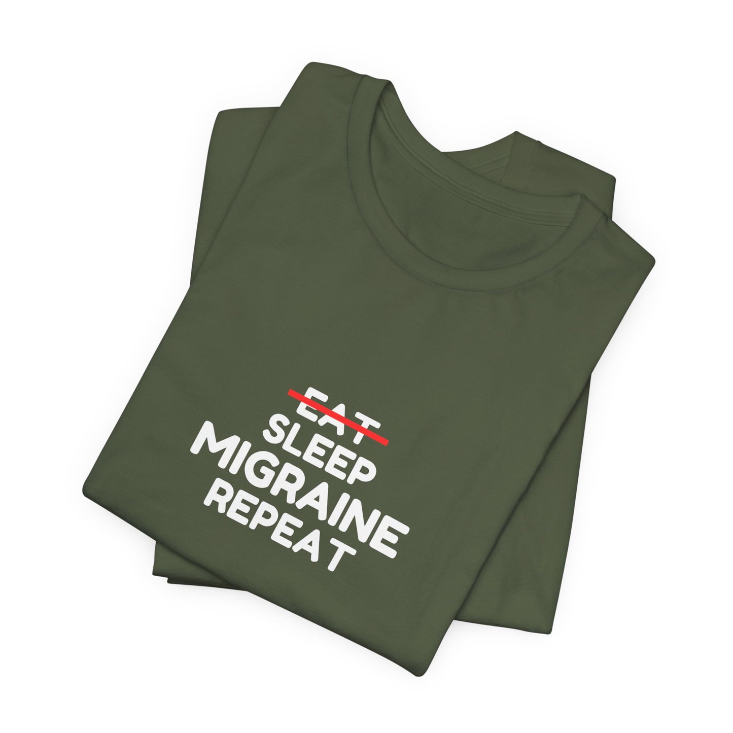 Unisex Migraine Day Invisible Illness Warrior Eat Sleep Migraine Repeat Tshirt