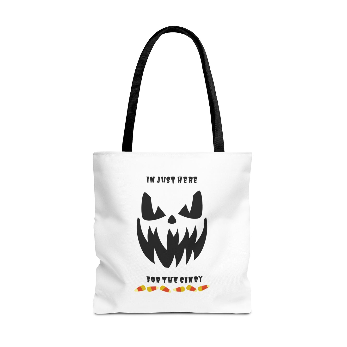 Halloween Candy Corn Scary Face Tote Spooky Season Trick or Treating Candy Bag Reusable Lunch Tote