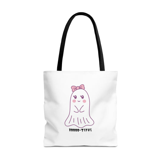 Cute Ghost Halloween Lover Spooky Season Tote Trick or Treating Candy Bag Fall Themed Reusable Lunch Tote