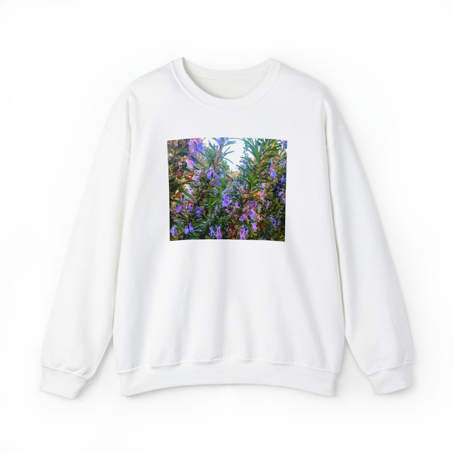 Unisex Heavy Blend™ Crewneck Rosemary Bee Pollinator Sweatshirt