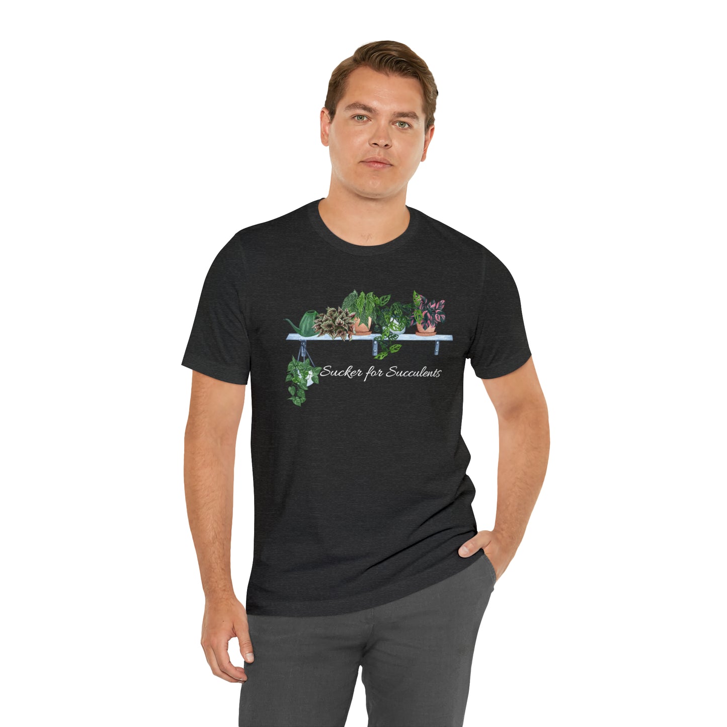 Unisex Gardening Themed T-Shirt Sucker for Succulents