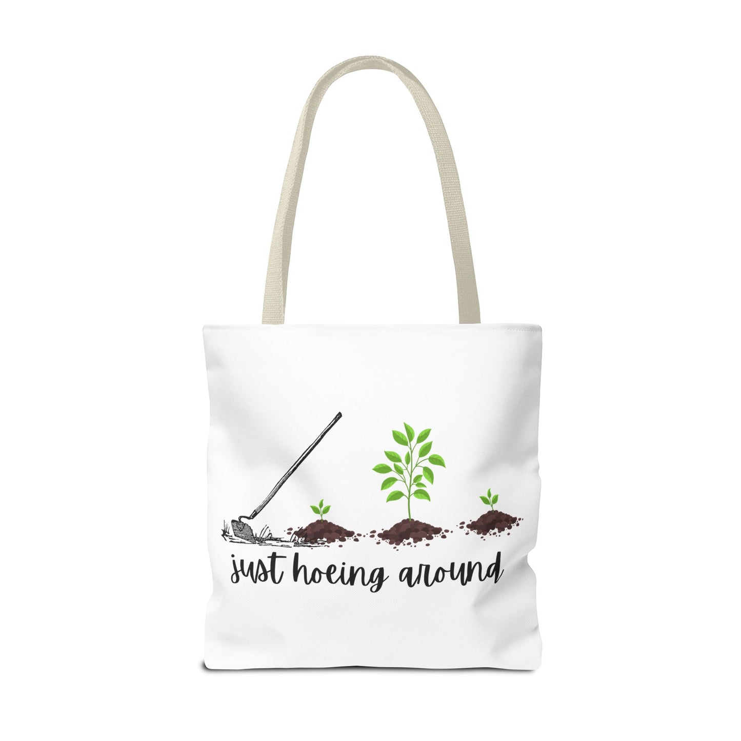 Unisex Just Hoeing Around Gardening Themed All Over Print Tote Bag