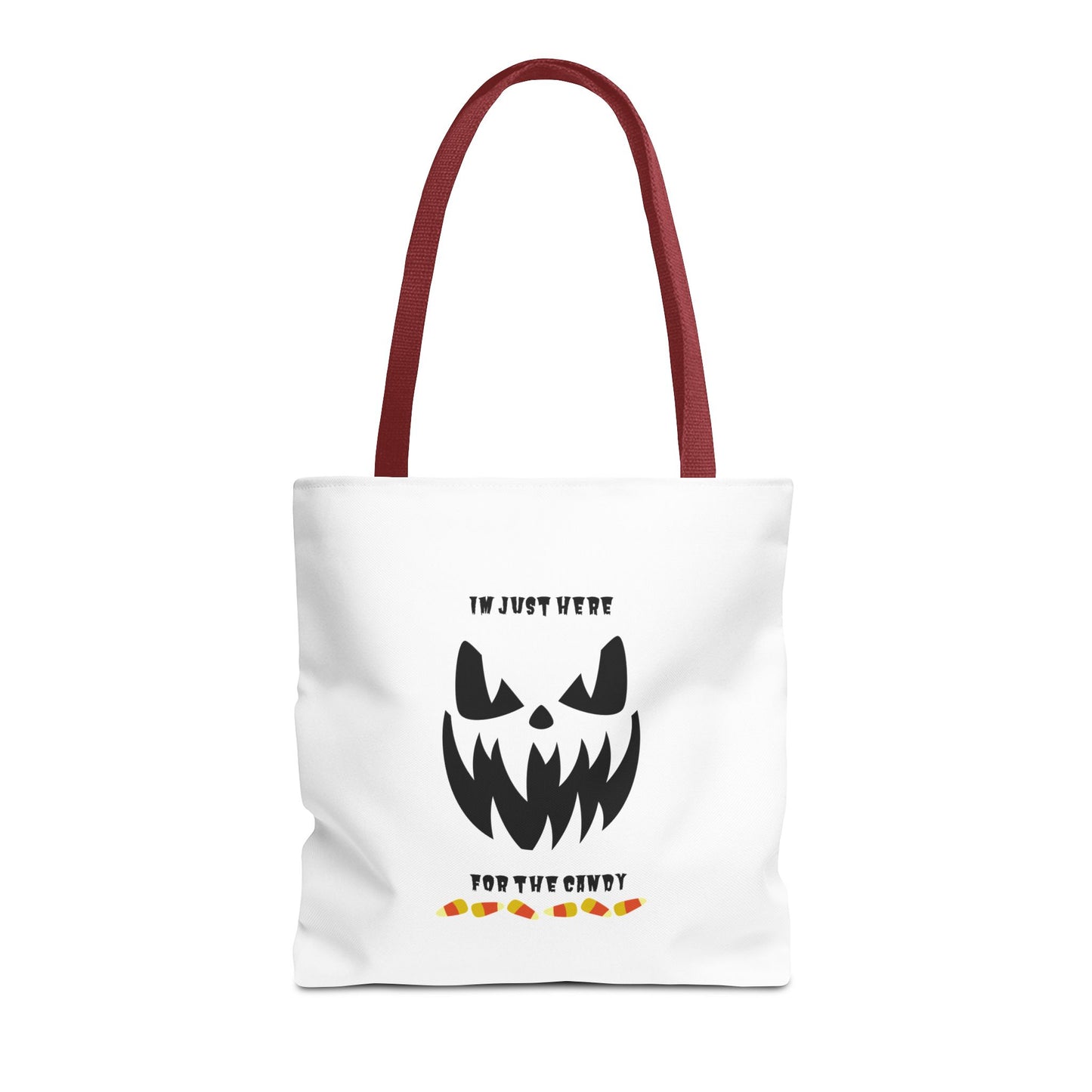 Halloween Candy Corn Scary Face Tote Spooky Season Trick or Treating Candy Bag Reusable Lunch Tote