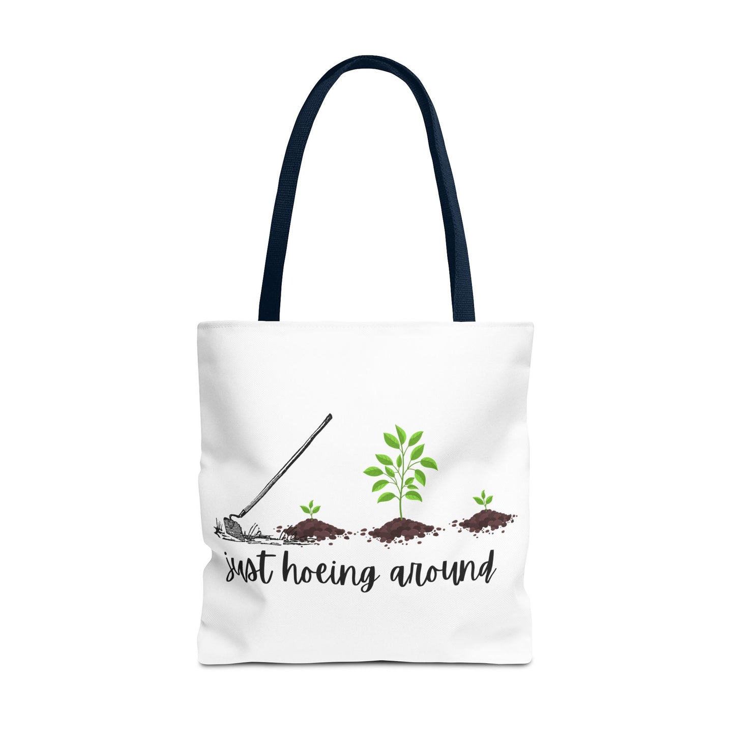 Unisex Just Hoeing Around Gardening Themed All Over Print Tote Bag