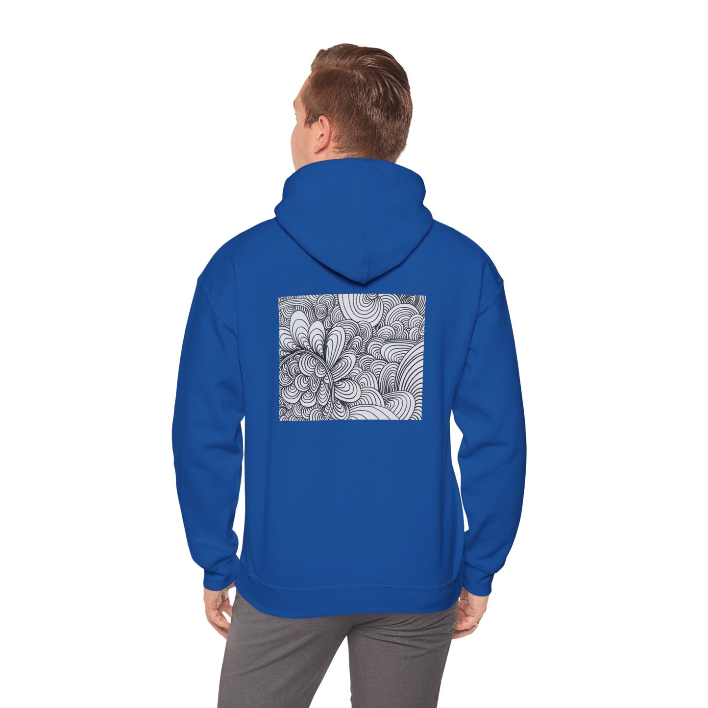 Unisex Heavy Blend™ Original Art Hooded Sweatshirt - Apricots Noir Mirage