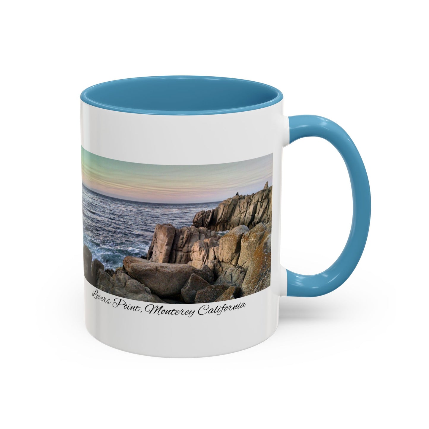 11oz/15oz Ocean View Travelers Coffee Mug Lovers Point, Monterey California San Francisco Bay Area Keepsake