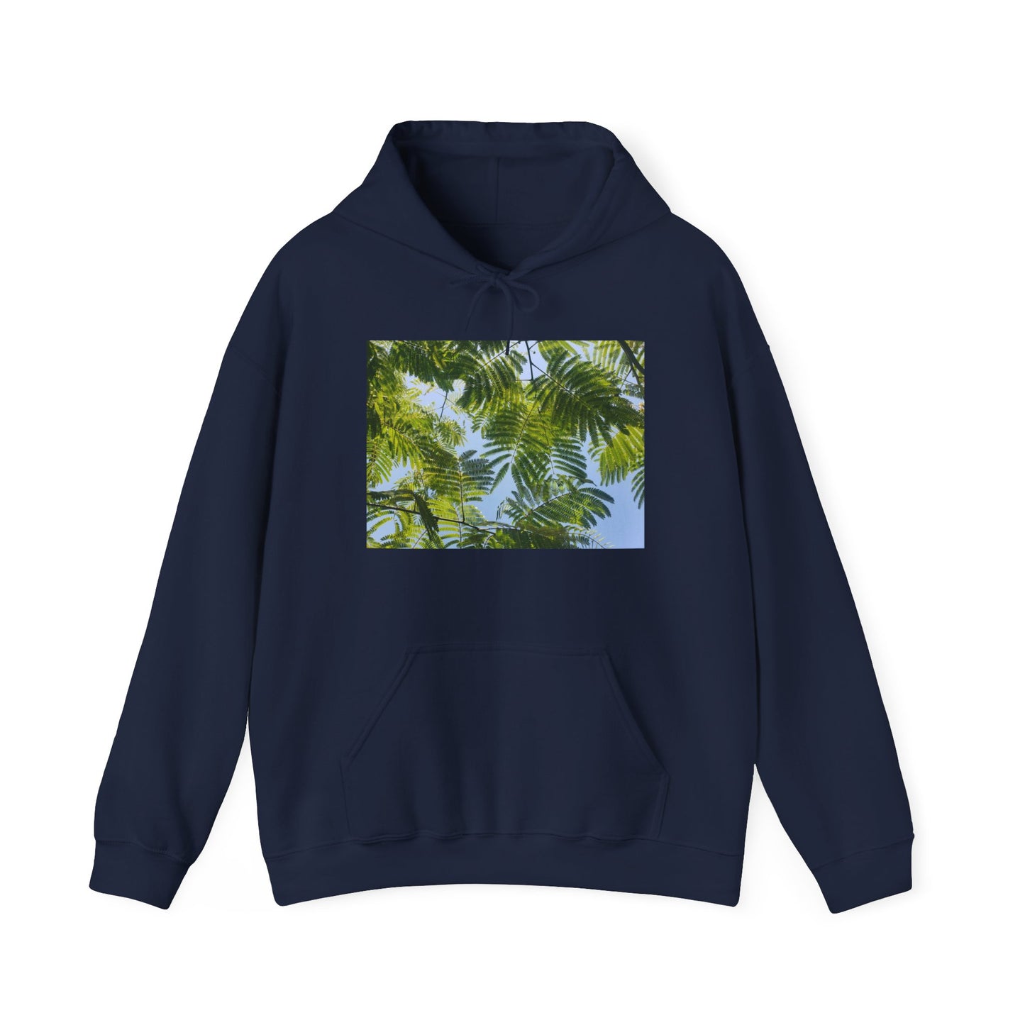 Unisex Heavy Blend™ Original Print Silk Canopy Crewneck Hooded Sweatshirt