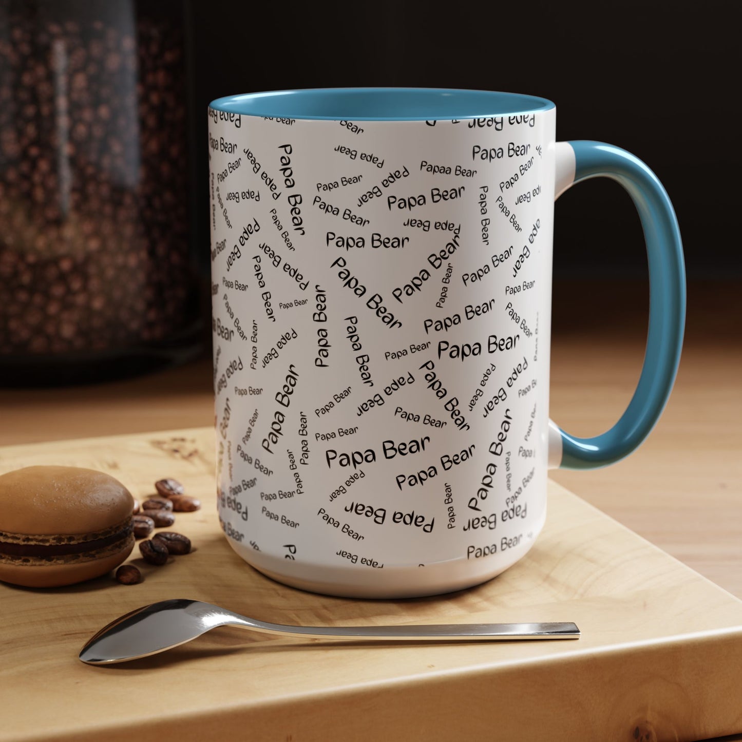 11oz/15oz Papa Bear Word Scramble Coffee Mug