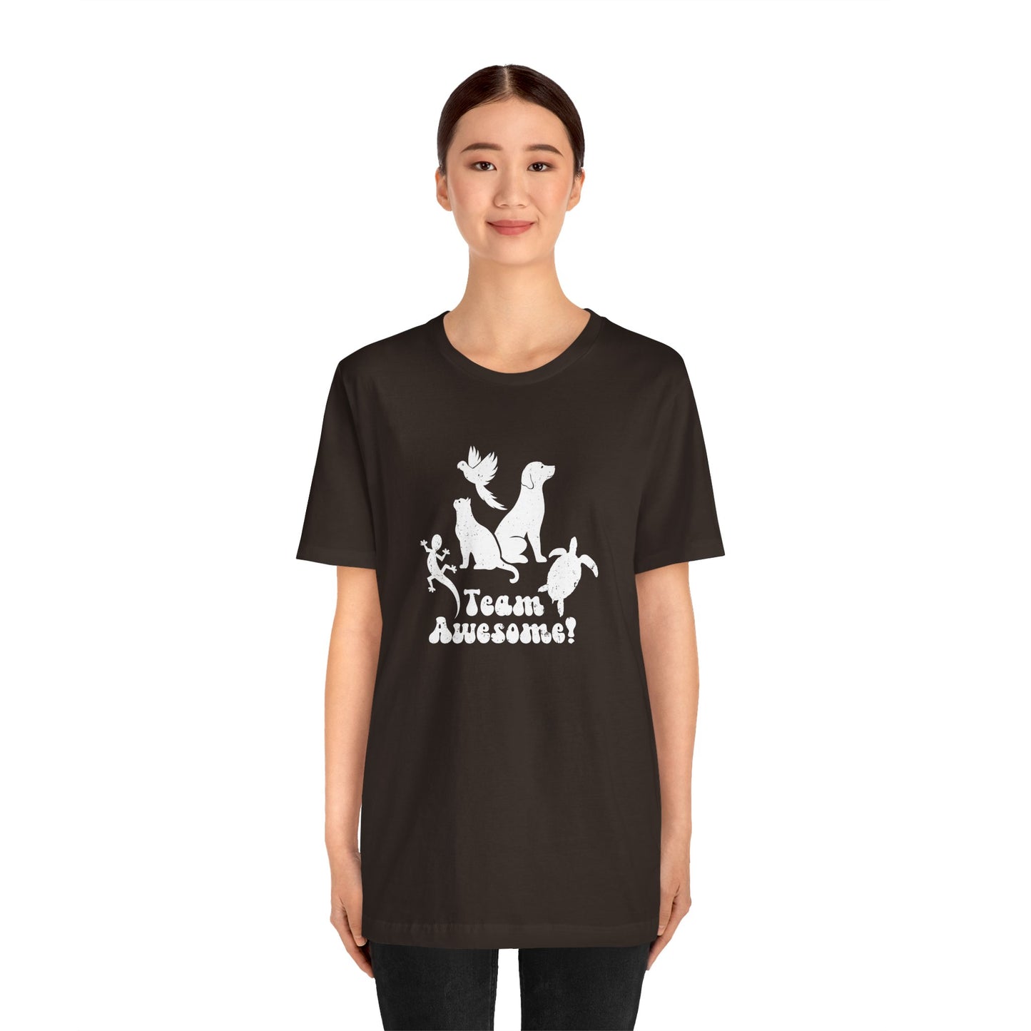 Unisex Animal Lover Lizard Cat Bird Dog Turtle Team Awesome T-Shirt