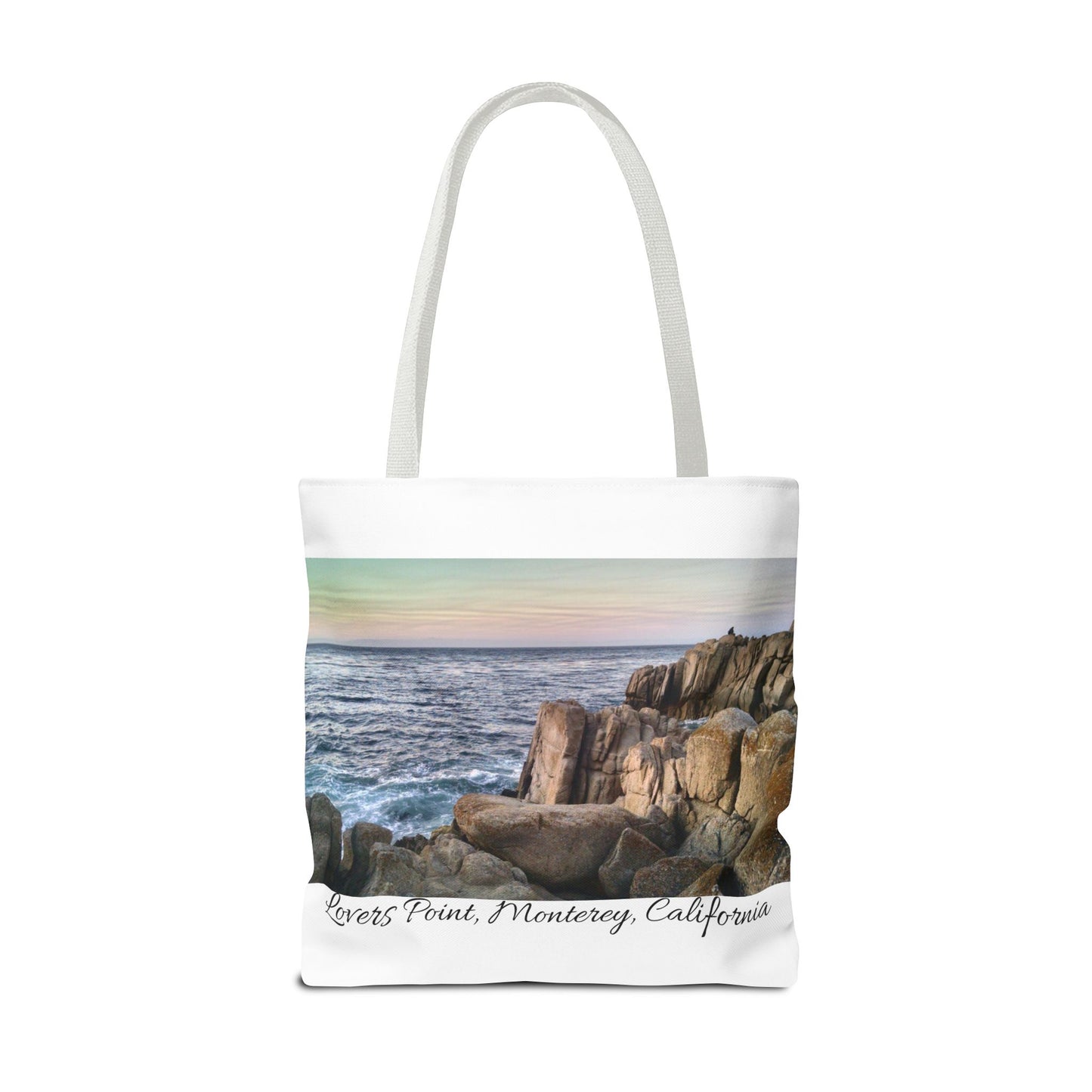 Unisex Travel Tote Bag Monterey California Scenic View Lovers Point Bay Area Keepsake Tote Bag Ocean View Nature Inspired Travel Gift Idea