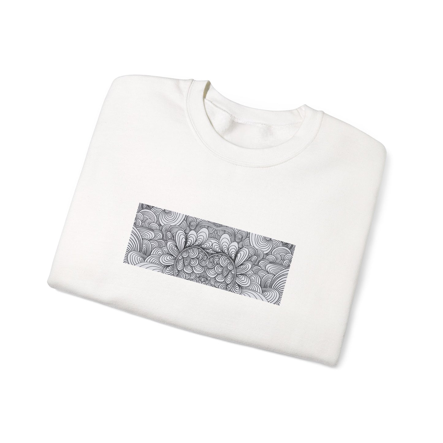 Unisex Original Minimalist Healing Line Art Sweatshirt - Apricots Noir Mirage