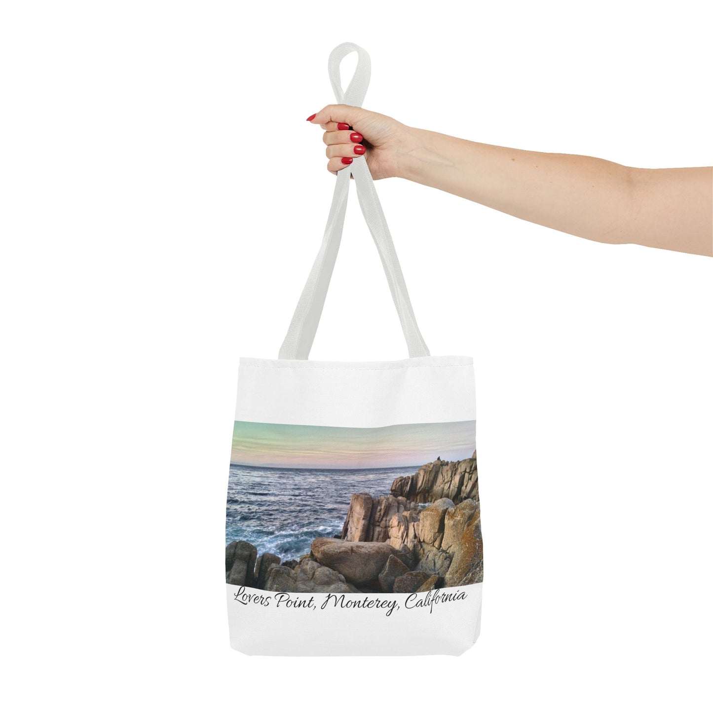 Unisex Travel Tote Bag Monterey California Scenic View Lovers Point Bay Area Keepsake Tote Bag Ocean View Nature Inspired Travel Gift Idea