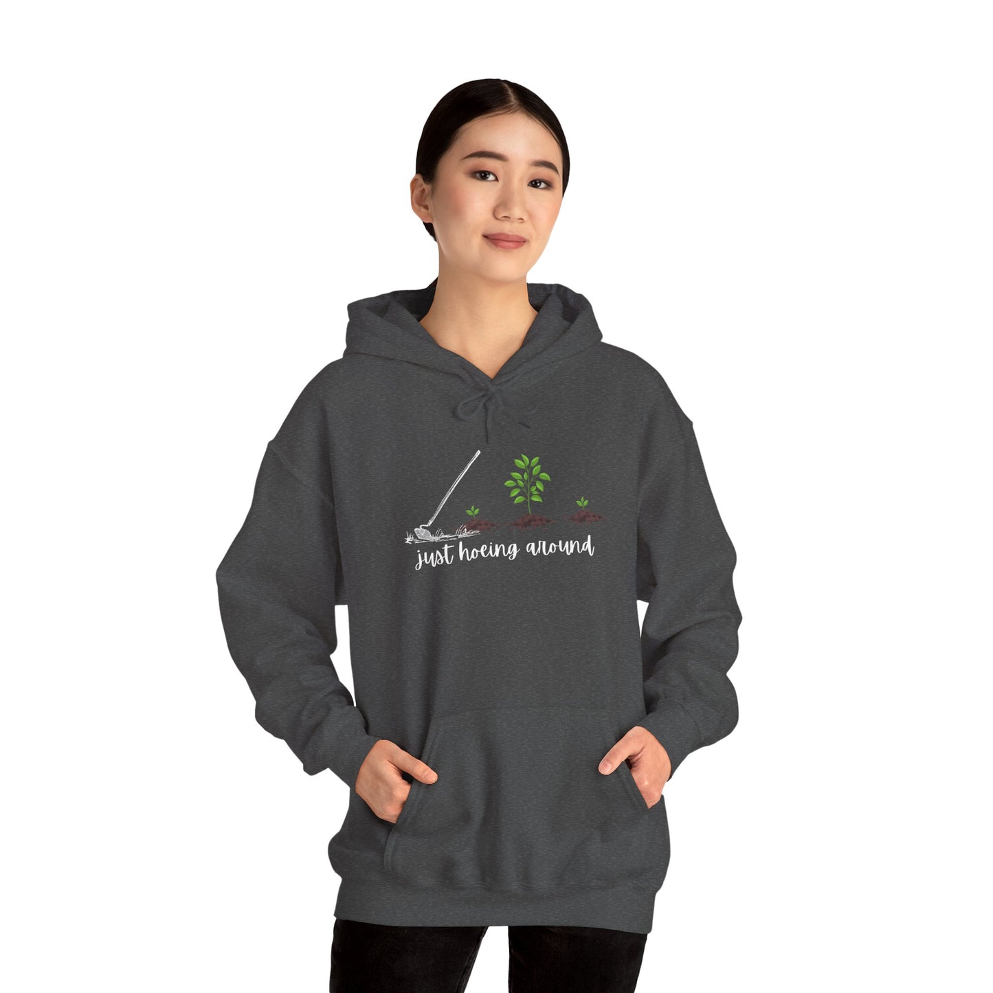 Unisex Heavy Blend™ Just Hoeing Around Gardening Hooded Sweatshirt