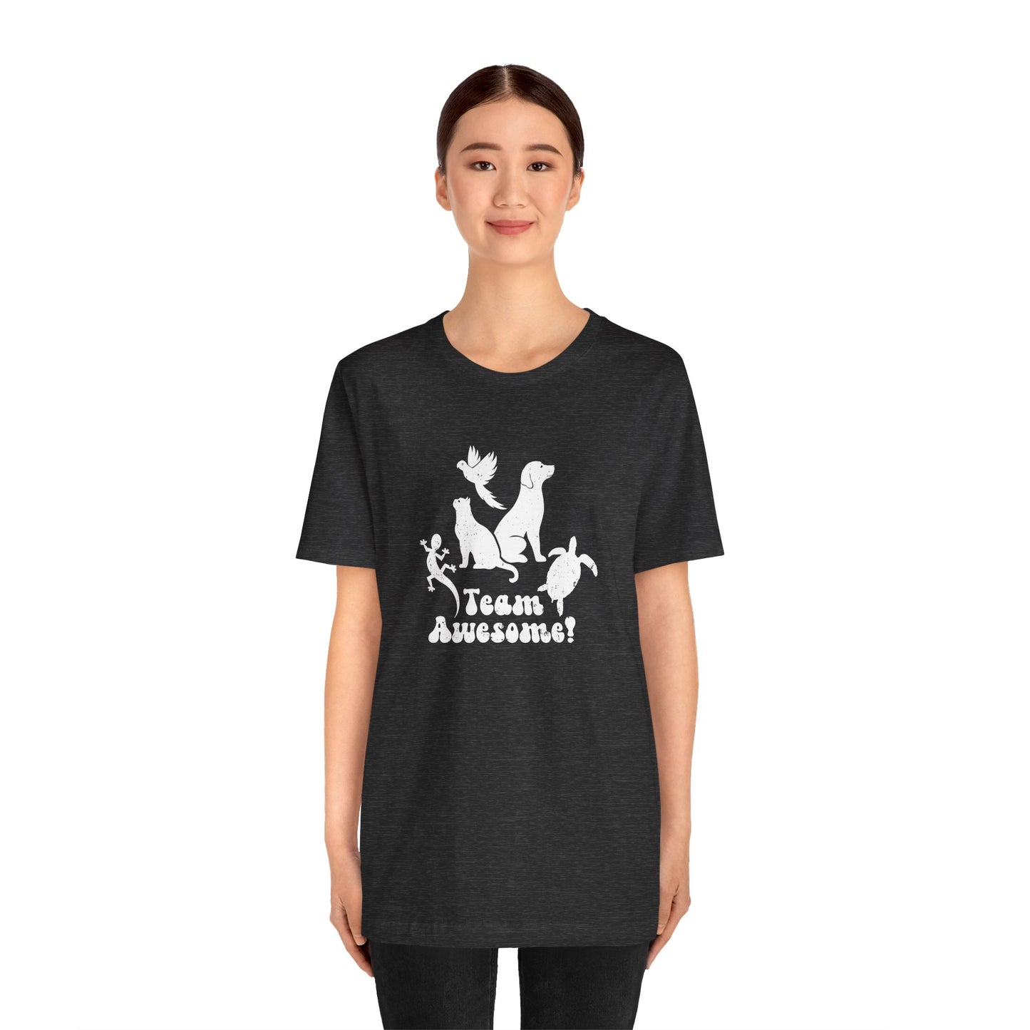 Unisex Animal Lover Lizard Cat Bird Dog Turtle Team Awesome T-Shirt