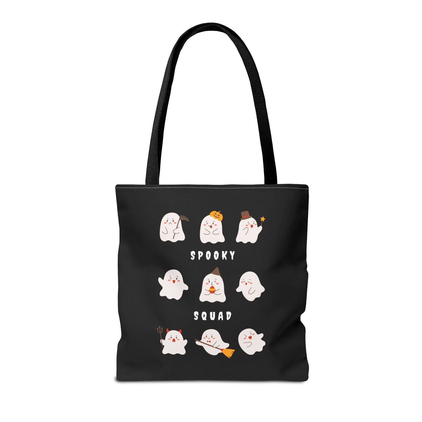 Cute Ghost Halloween Spooky Season Tote Trick or Treating Candy Bag Reusable Halloween Themed Lunch Tote