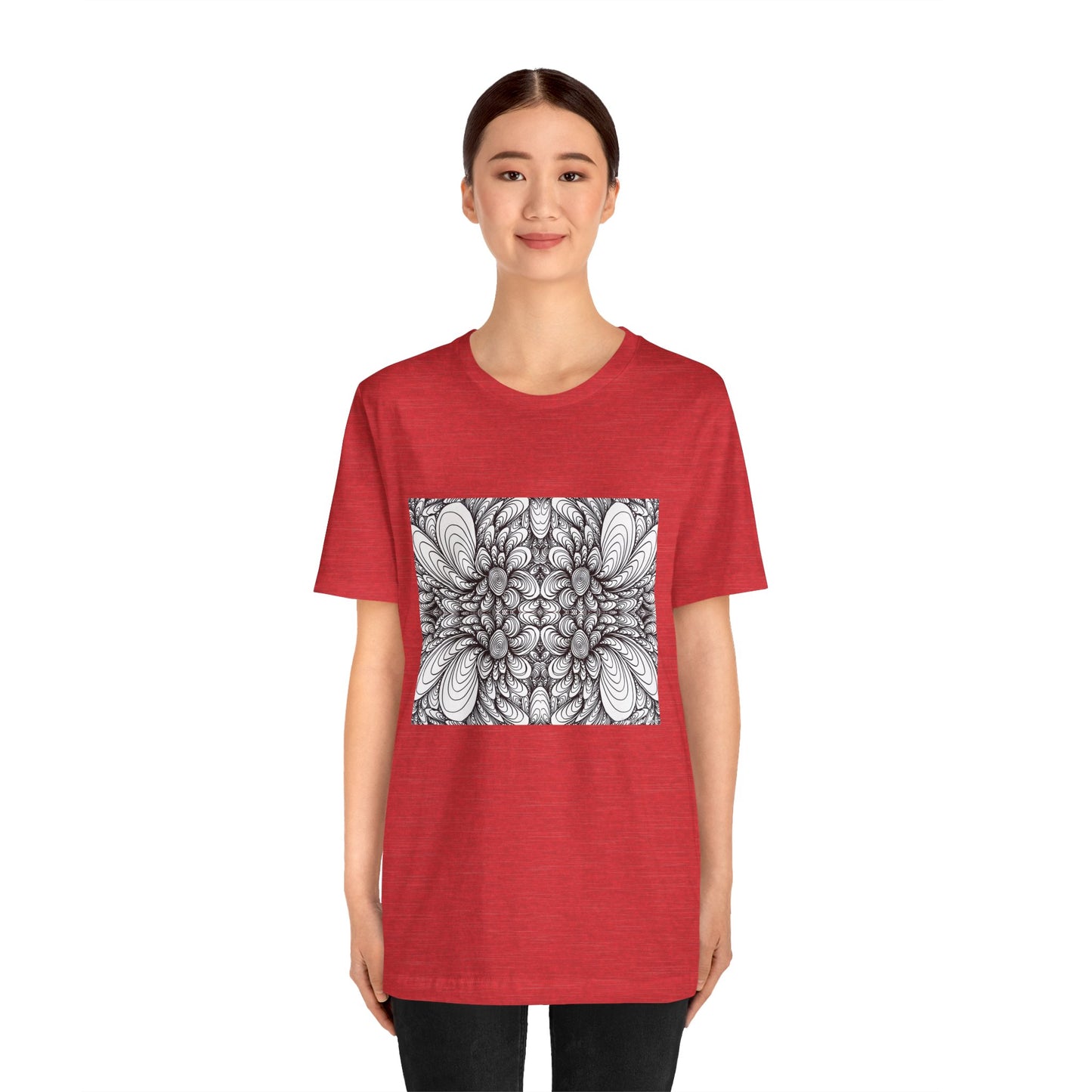 Unisex Original Line Art T-Shirt -Blooms