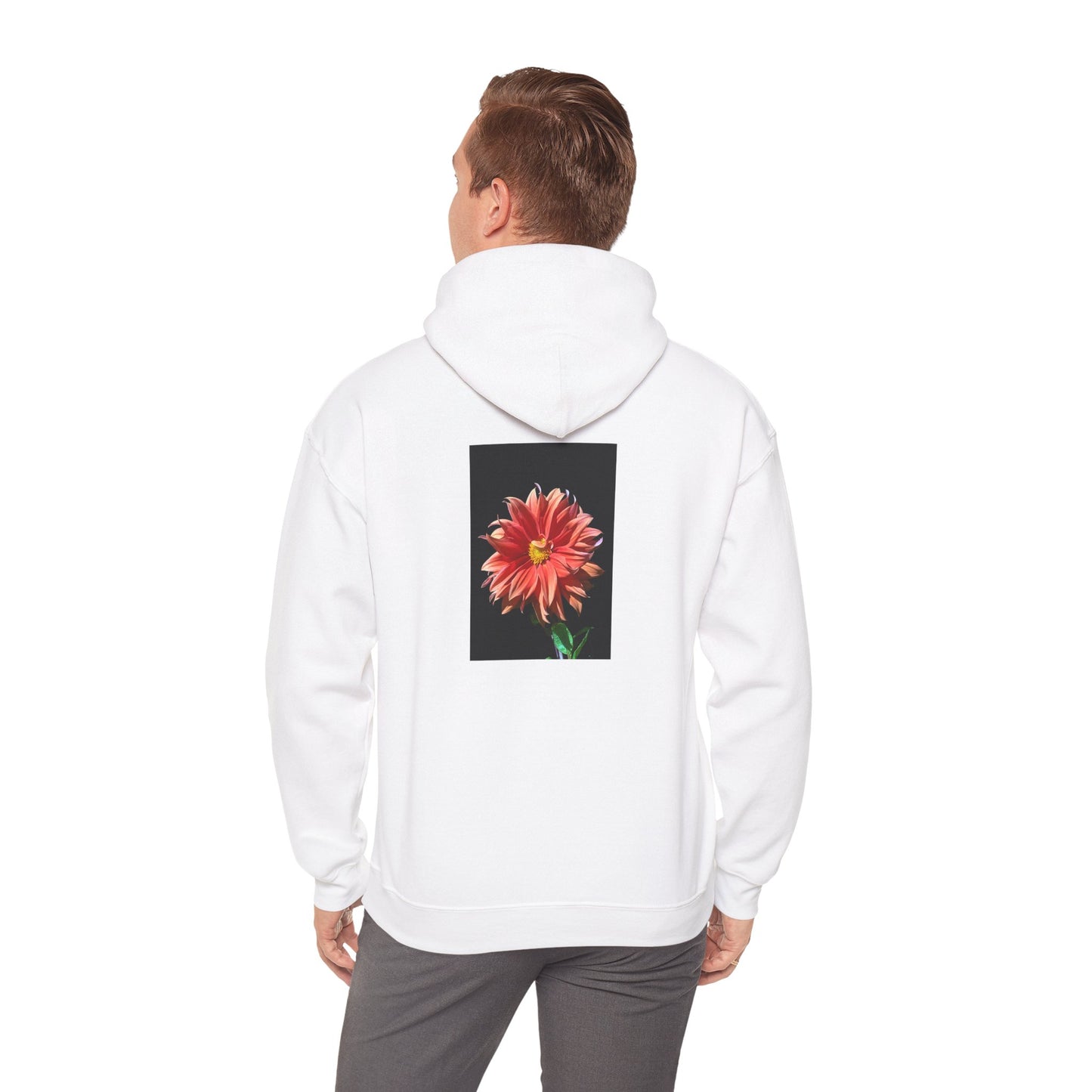 Unisex Heavy Blend™  Dahlia Flower Hooded Sweatshirt