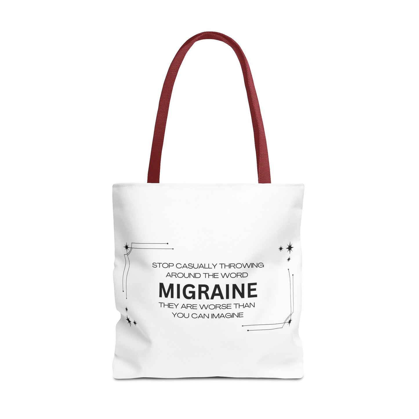 Unisex Migraine Day Invisible Illness Warrior Tote Bag