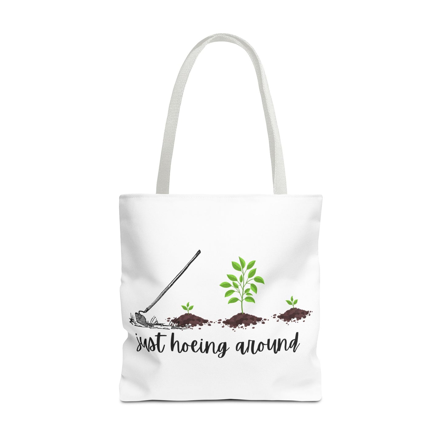 Unisex Just Hoeing Around Gardening Themed All Over Print Tote Bag