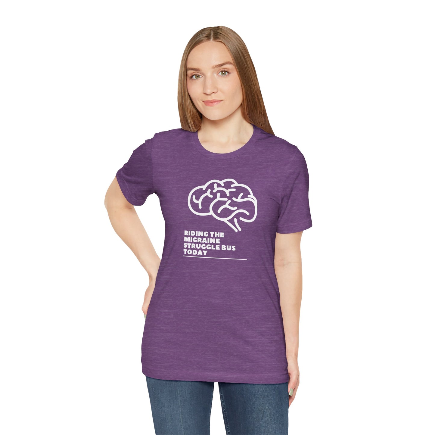 Unisex Migraine Day Invisible Illness Warrior Riding The Struggle Bus Tshirt