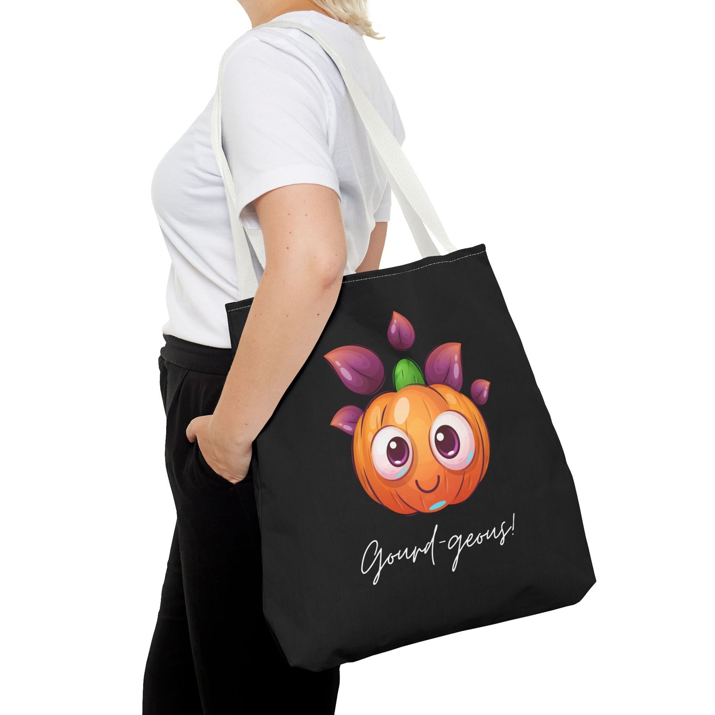 Cute Halloween Pumpkin Tote Spooky Season Tote Trick or Treating Candy Fall Themed Reusable Lunch Tote