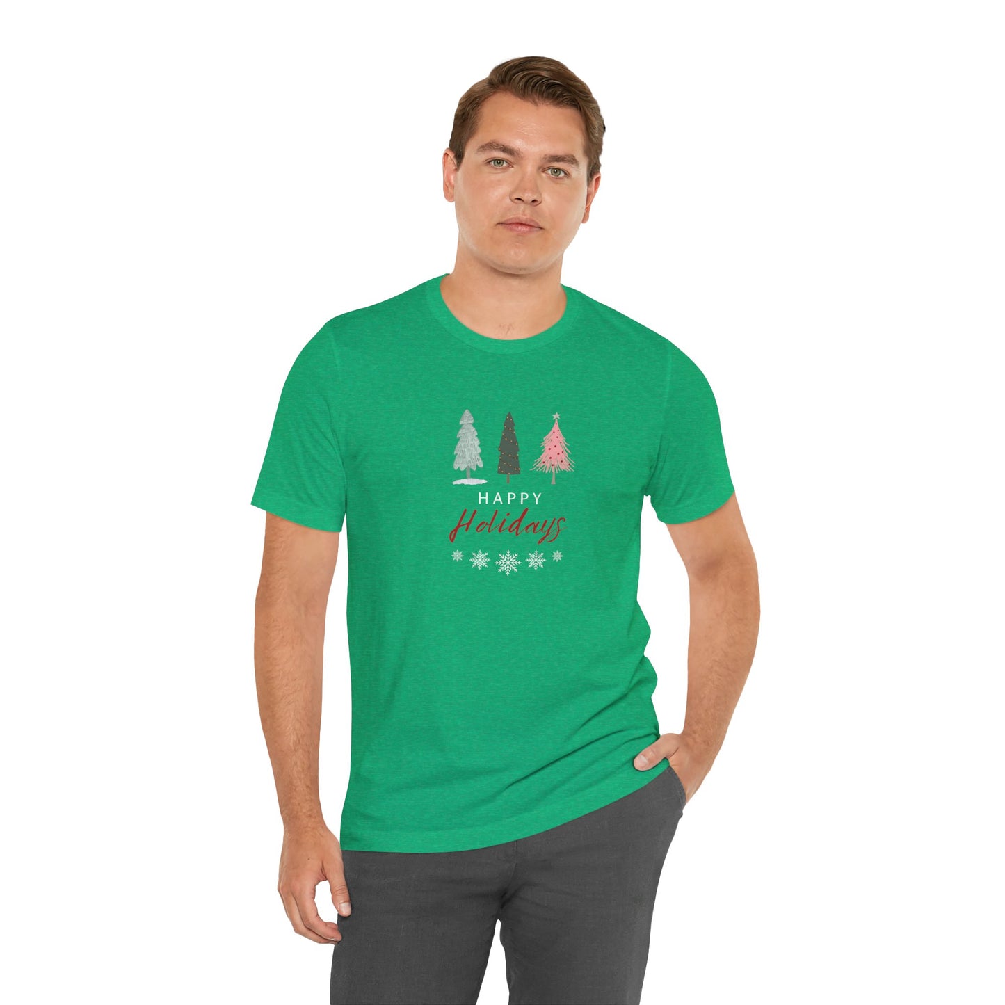 Unisex Jersey Short Sleeve Happy Holidays Seasons Greetings Fall T-Shirt