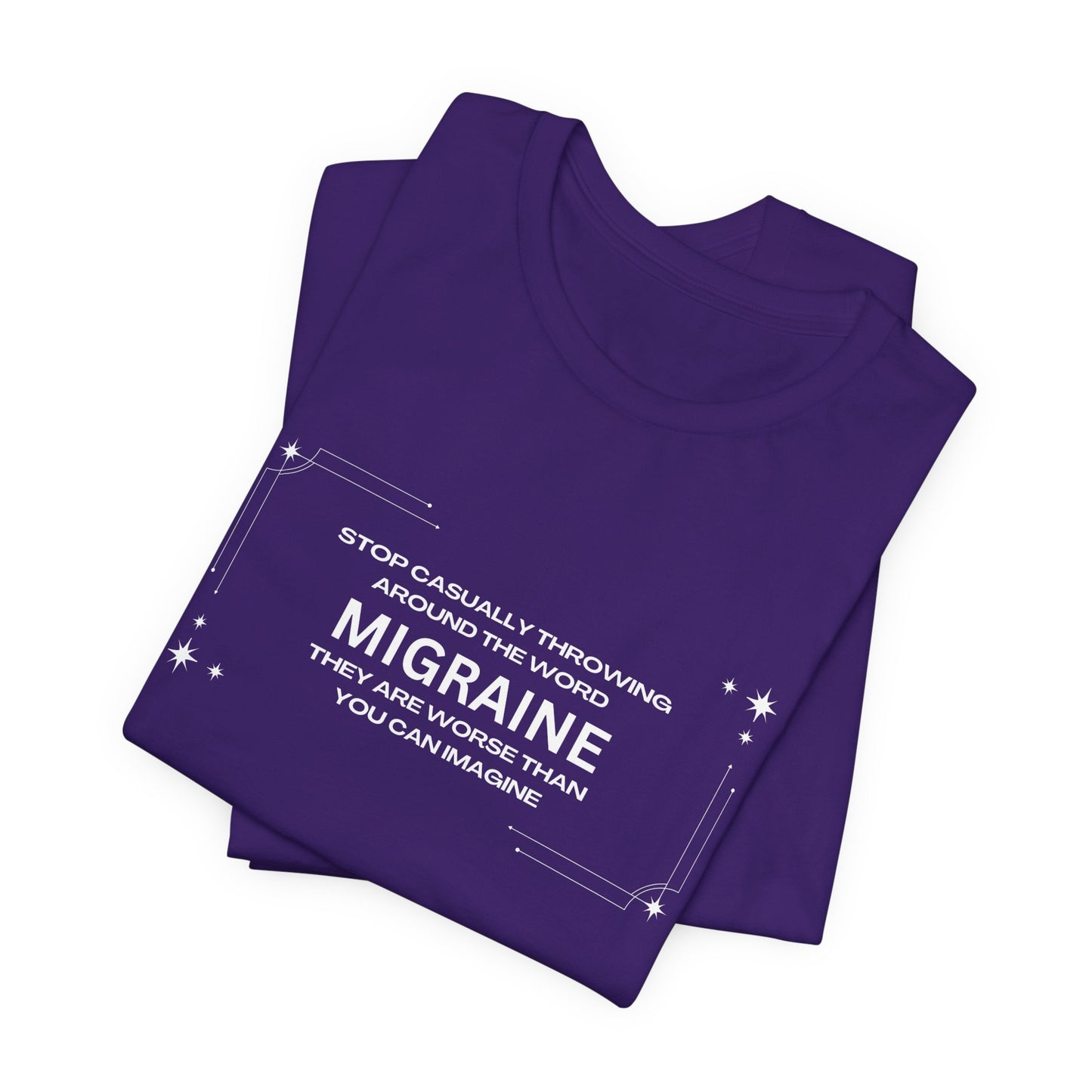 Unisex Migraine Day Invisible Illness Casual Migraine Warrior T-Shirt