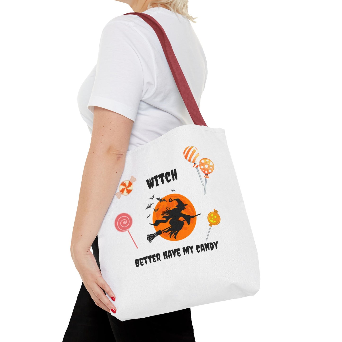 Halloween Tote Bag Spooky Season Trick or Treating Candy Bag Fall Themed Reusable Lunch Tote