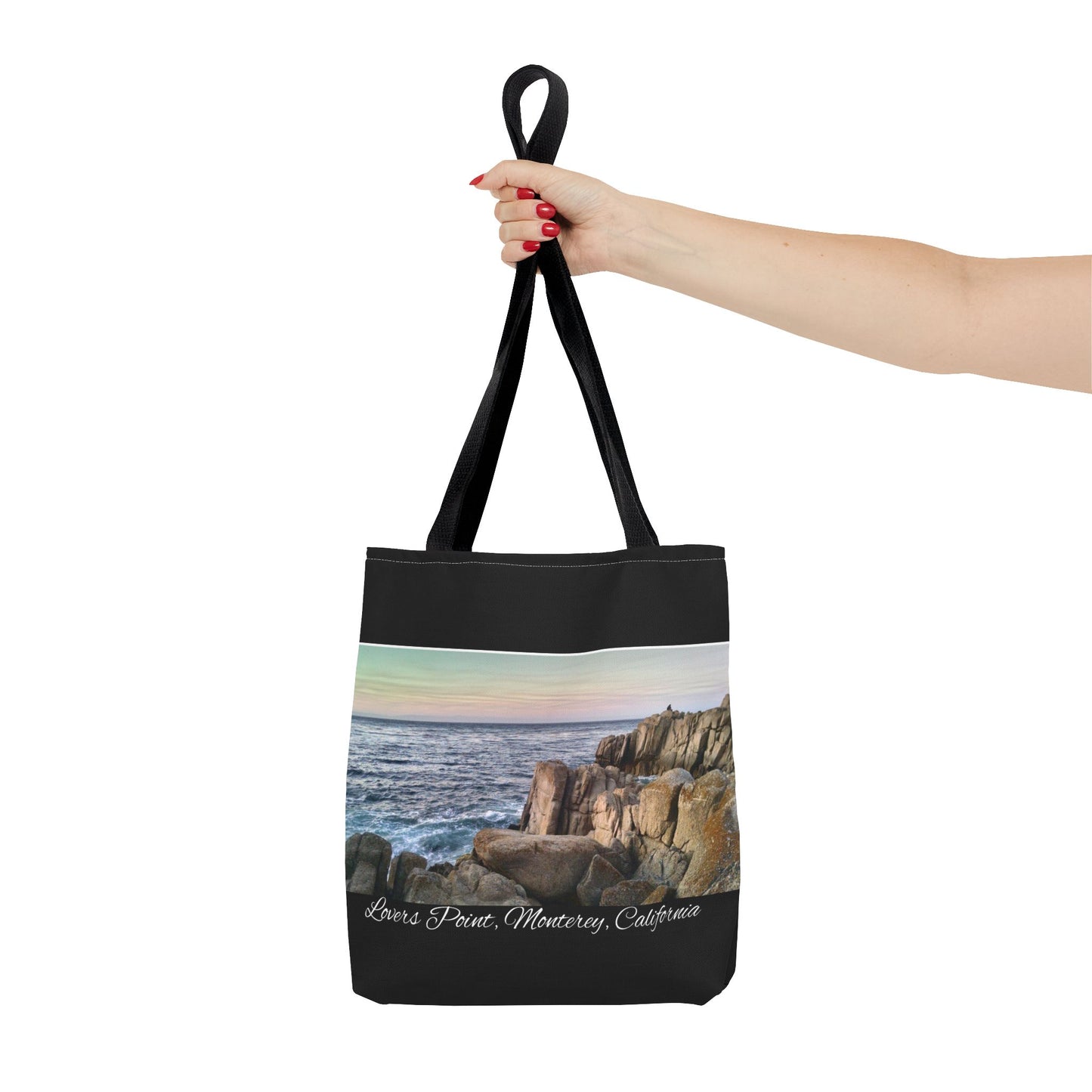 Unisex Travel Tote Bag Monterey California Scenic View Lovers Point Bay Area Keepsake Tote Bag Ocean View Nature Inspired Travel Gift Idea