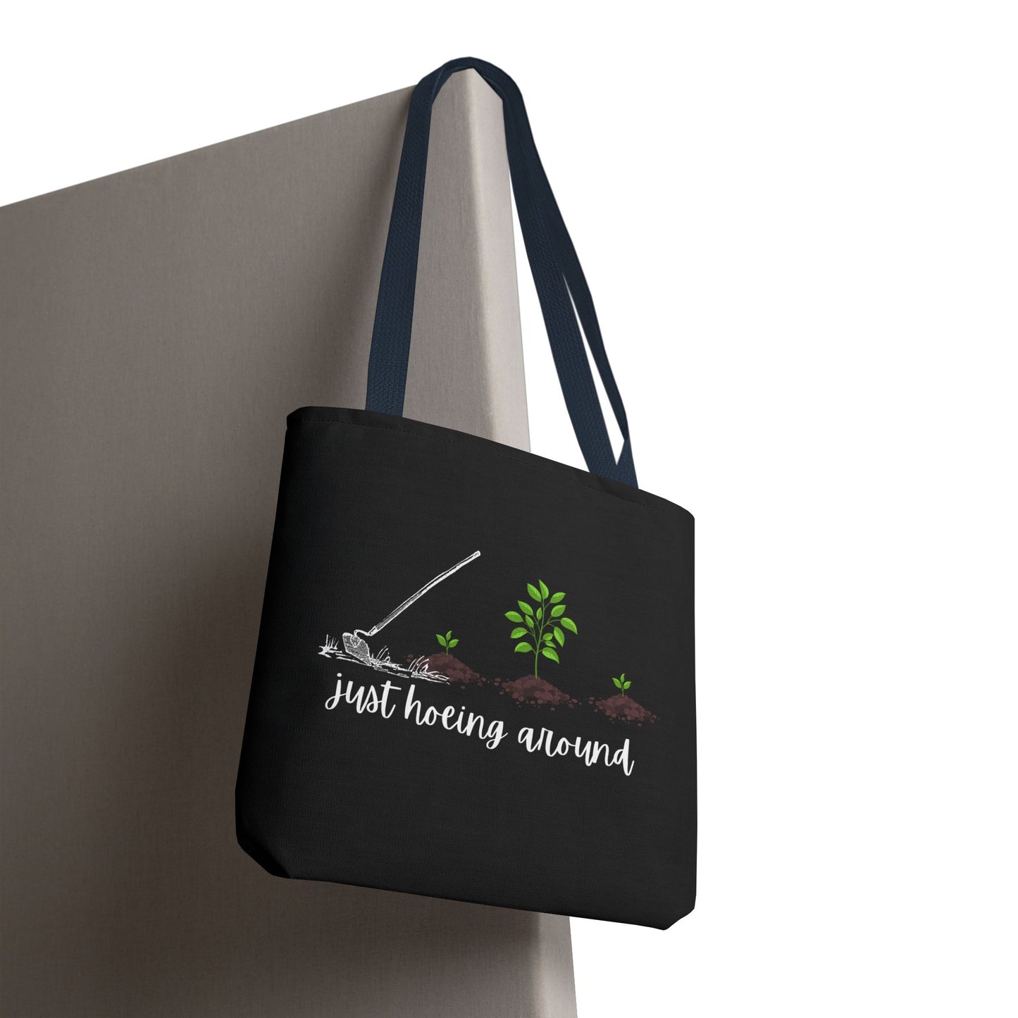 Unisex Just Hoeing Around Gardening Themed All Over Print Tote Bag