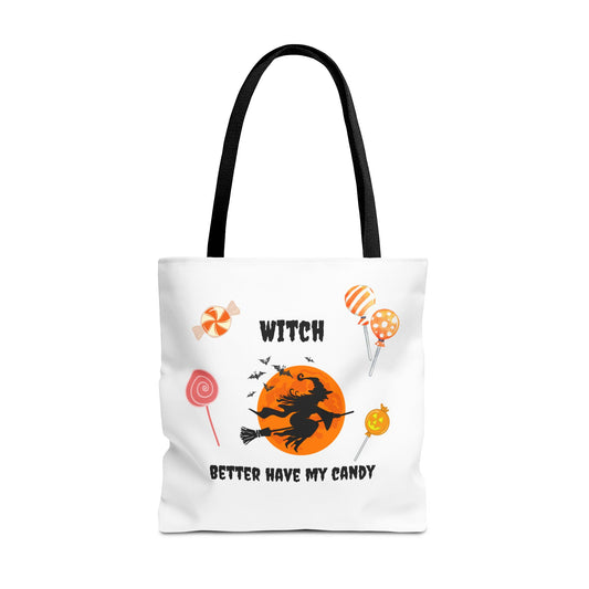 Halloween Tote Bag Spooky Season Trick or Treating Candy Bag Fall Themed Reusable Lunch Tote