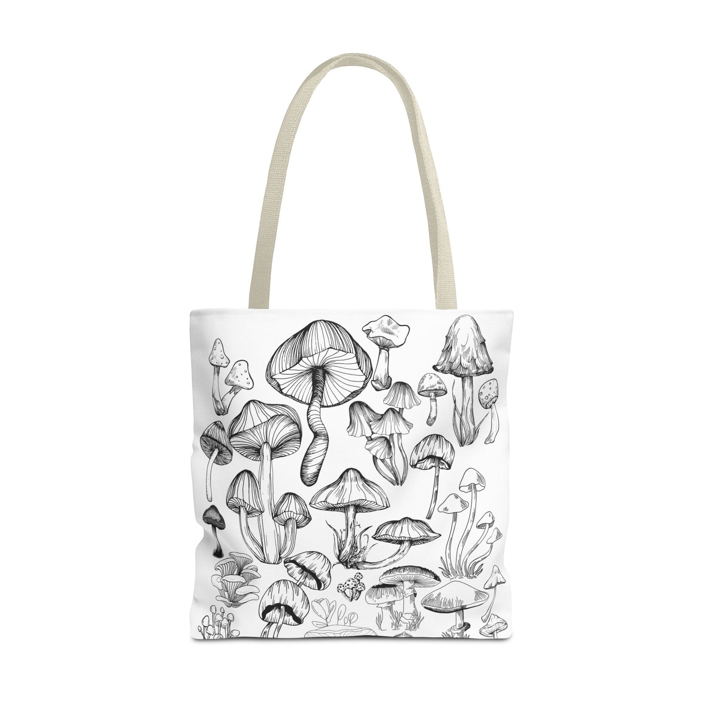 Unisex Mushroom Lover Fungi Print Toadstool Mycology Tote Bag