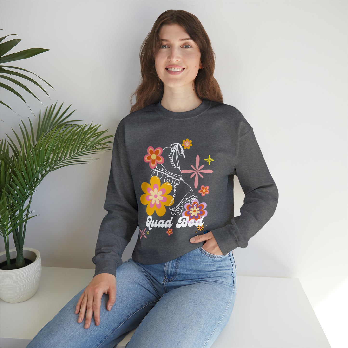 Unisex Quad Bod Retro Vibes Rollerskater Sweatshirt