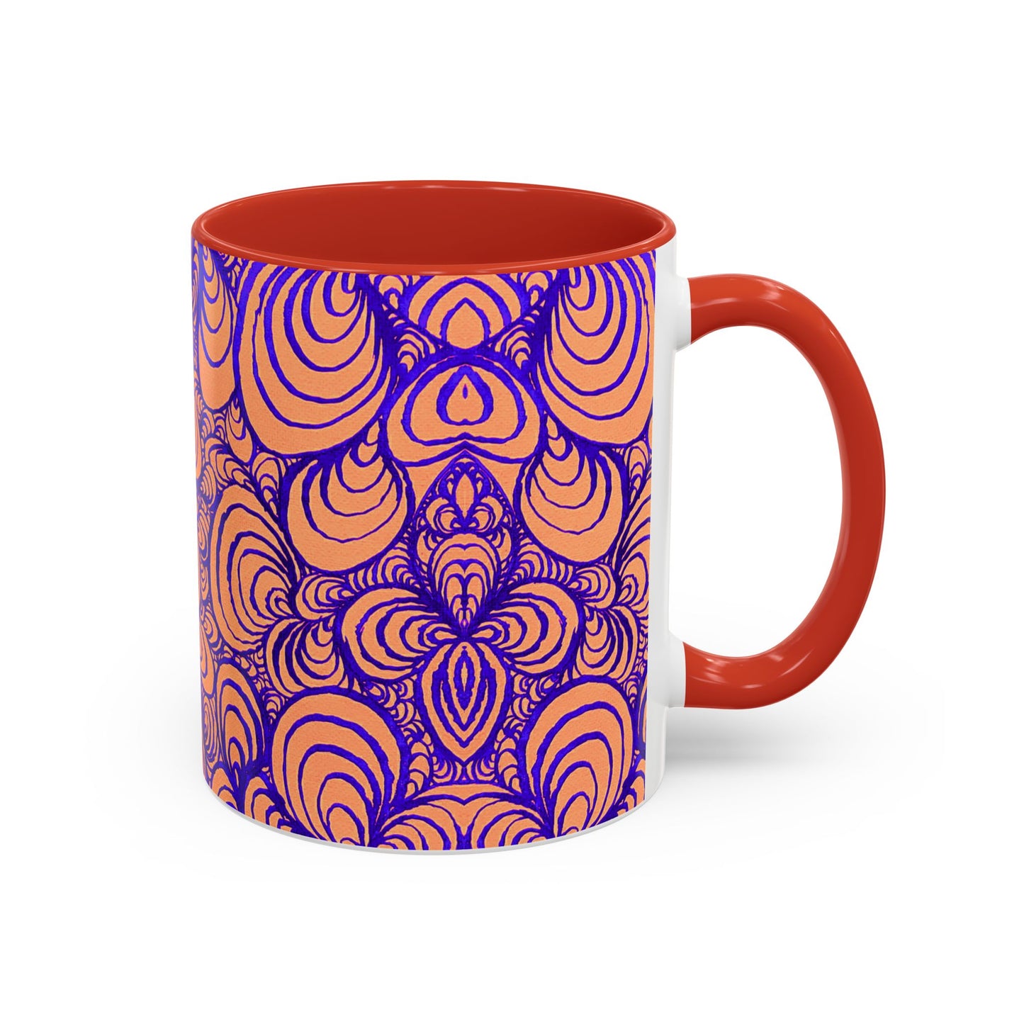 11oz Original Line Art Coffee Mug - Puzzle Panels 1 Color Pop