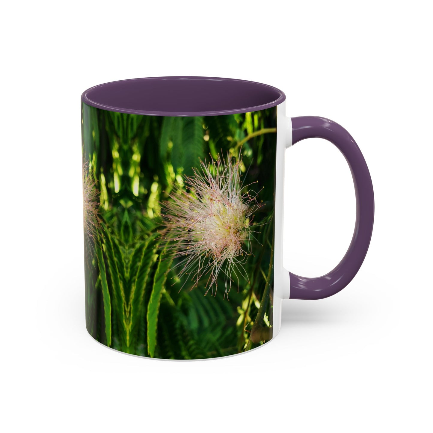 11oz /15oz Garden Themed Silk Blossom Plant Foliage Two Tone Coffee Mug