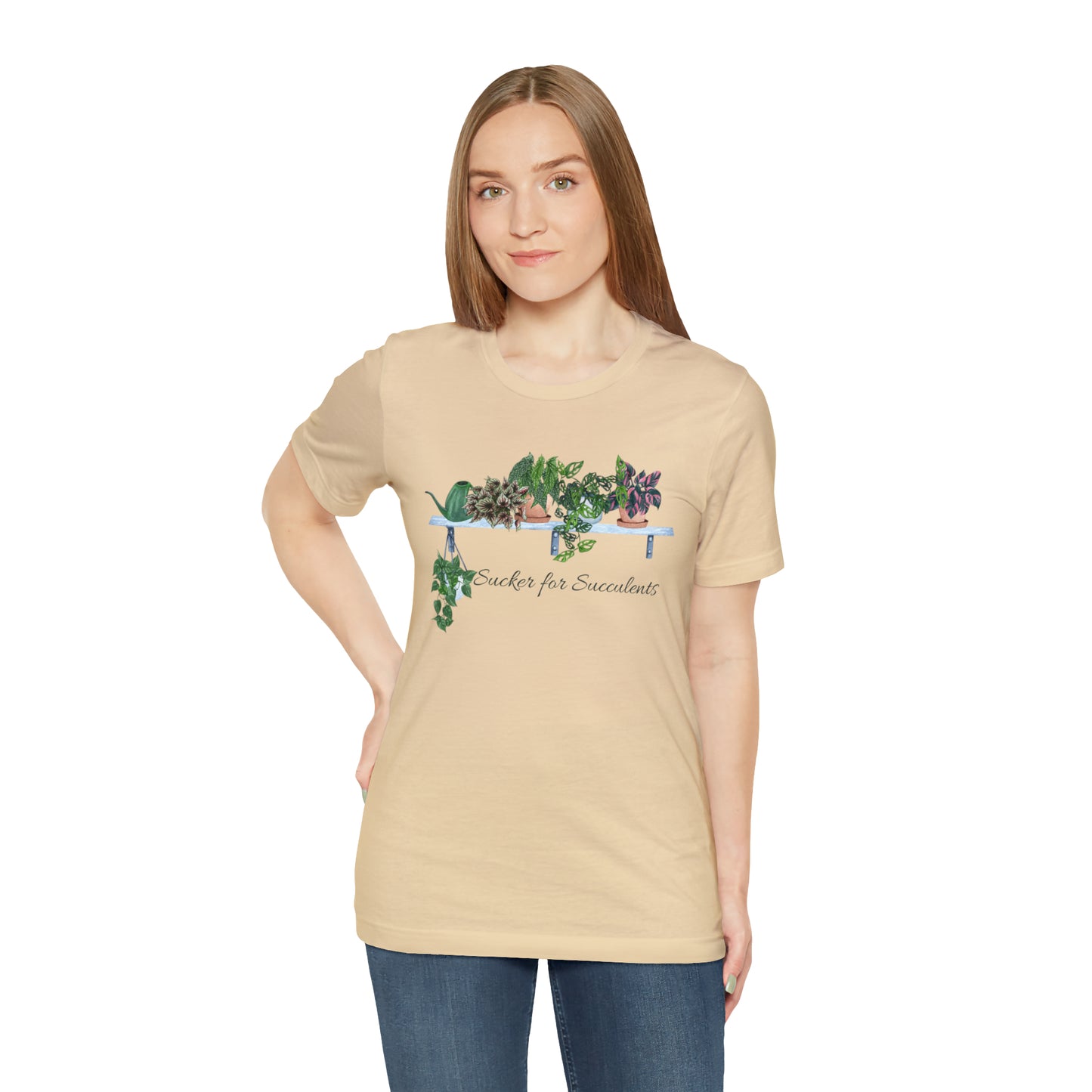 Unisex Gardening Themed T-Shirt Sucker for Succulents