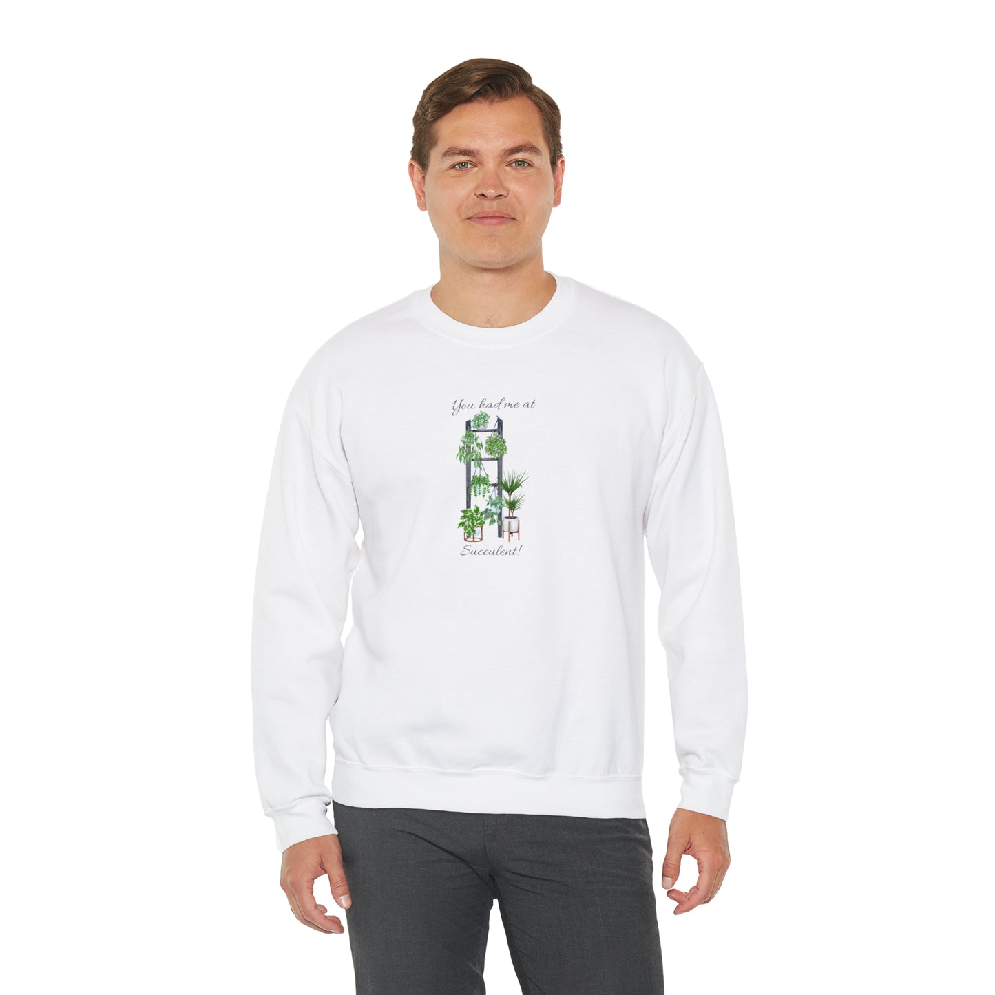 Unisex Garden Themed Succulent Sweatshirt