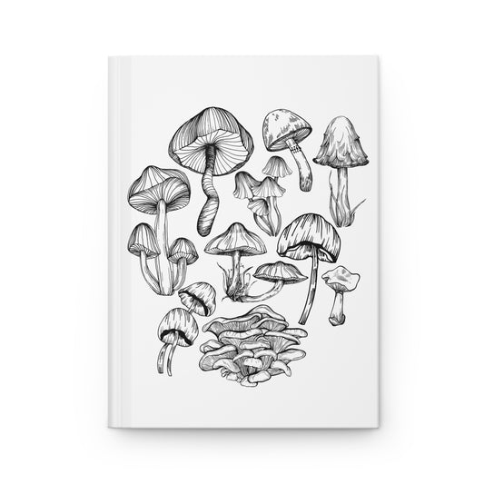 Hardcover Journal Mushroom Lover Fungi Print Toadstool Hardcover Journal