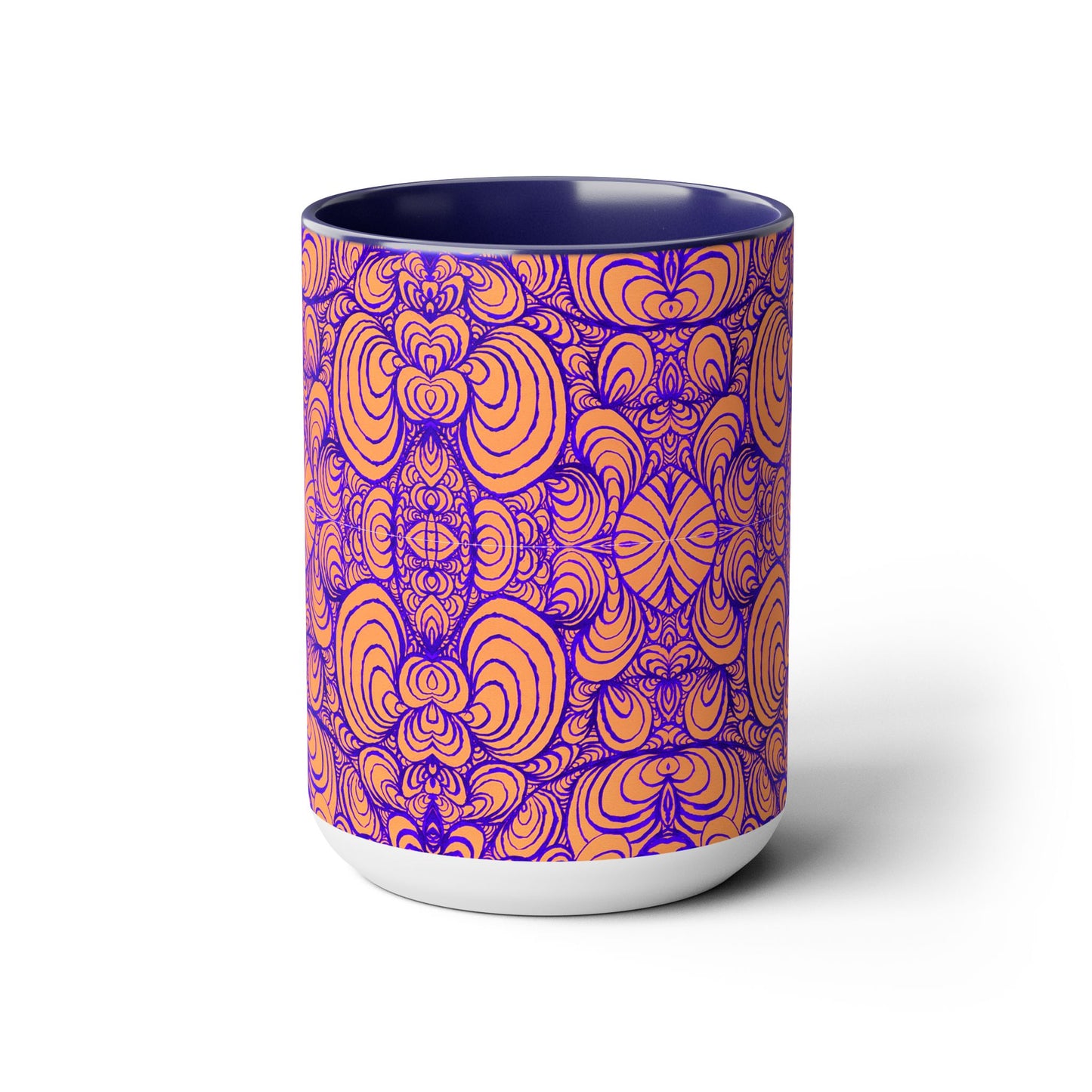 15oz Original Line Art Coffee Mug - Puzzle Panels 2 Color Pop Run