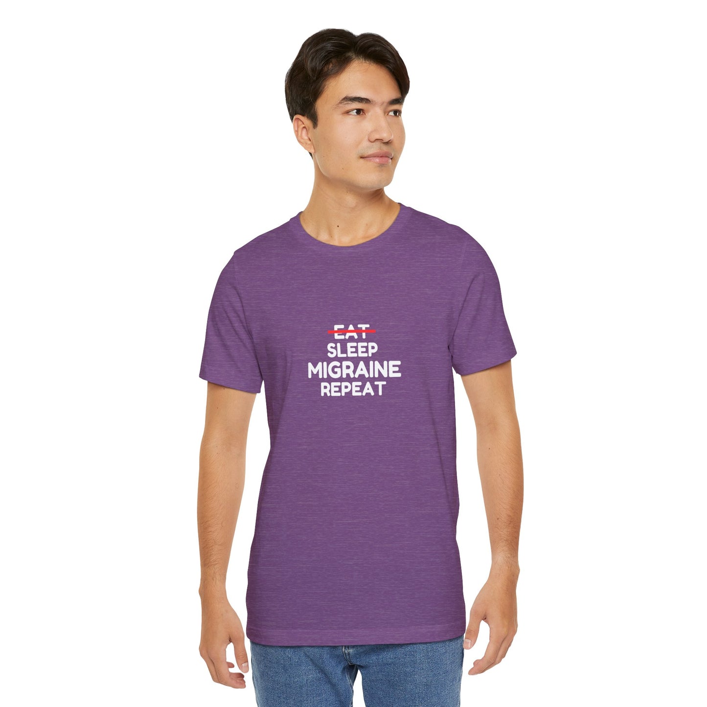 Unisex Migraine Day Invisible Illness Warrior Eat Sleep Migraine Repeat Tshirt