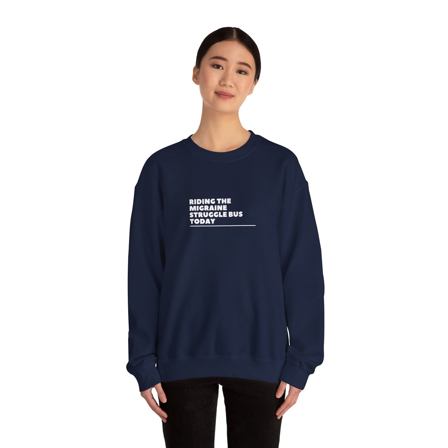 Unisex Migraine Day Invisible Illness Riding The Struggle Bus Warrior Sweatshirt