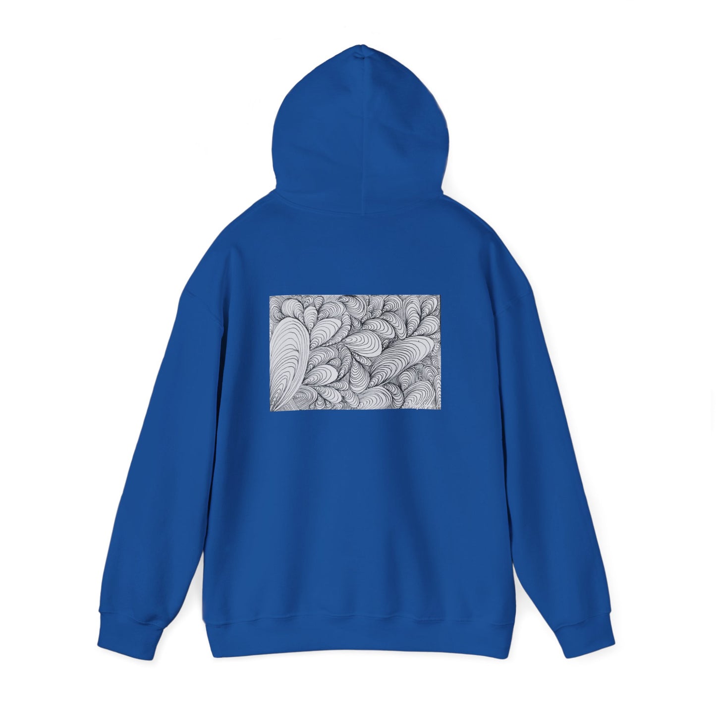 Unisex Heavy Blend™ Original Rough Artwork Midsize Print Hooded Sweatshirt