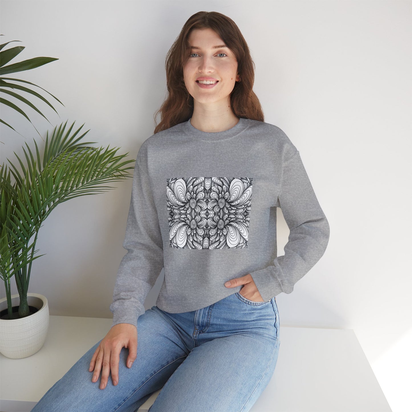 Unisex Original Line Art Sweatshirt - Blooms