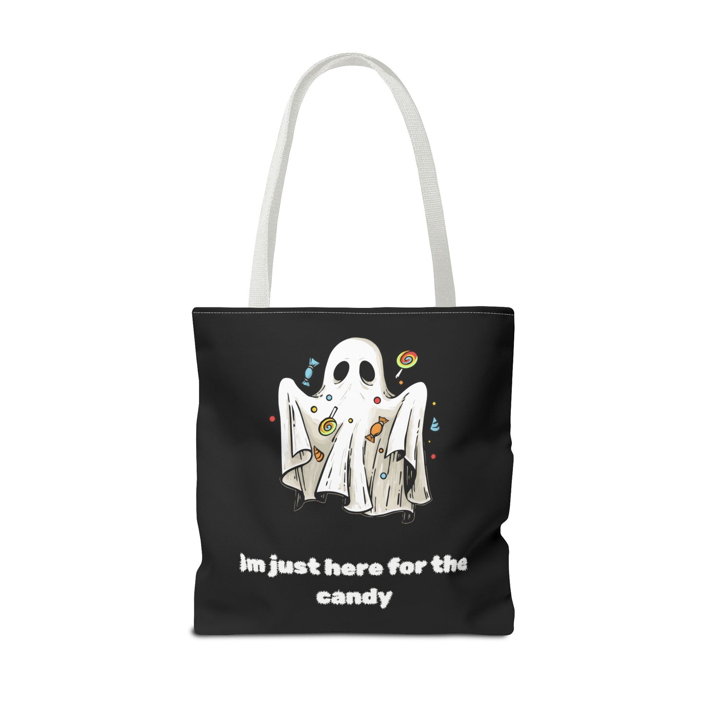 Cute Ghost Halloween Lover Spooky Season Trick or Treating Candy Bag Fall Themed Reusable Lunch Tote