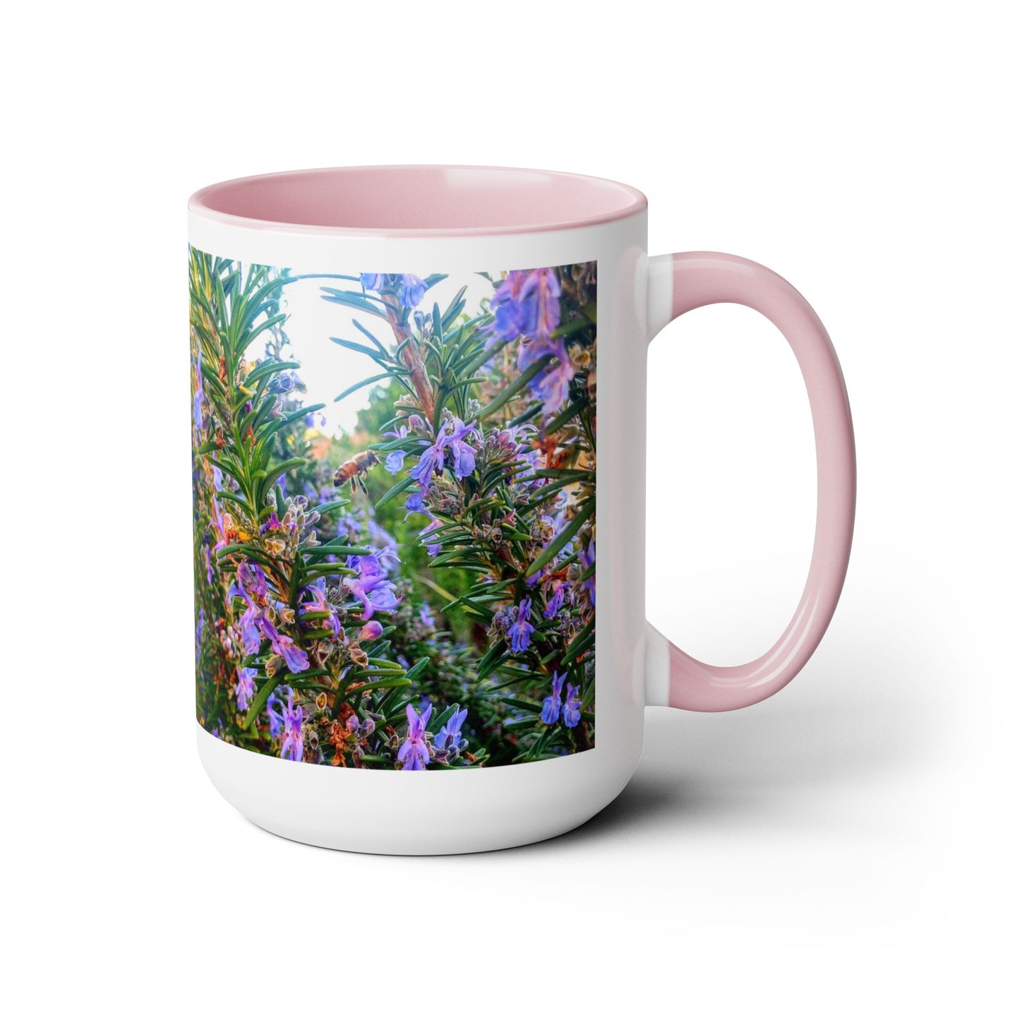 15oz Garden Themed Rosemary and Bee Pollinator Coffee Mug