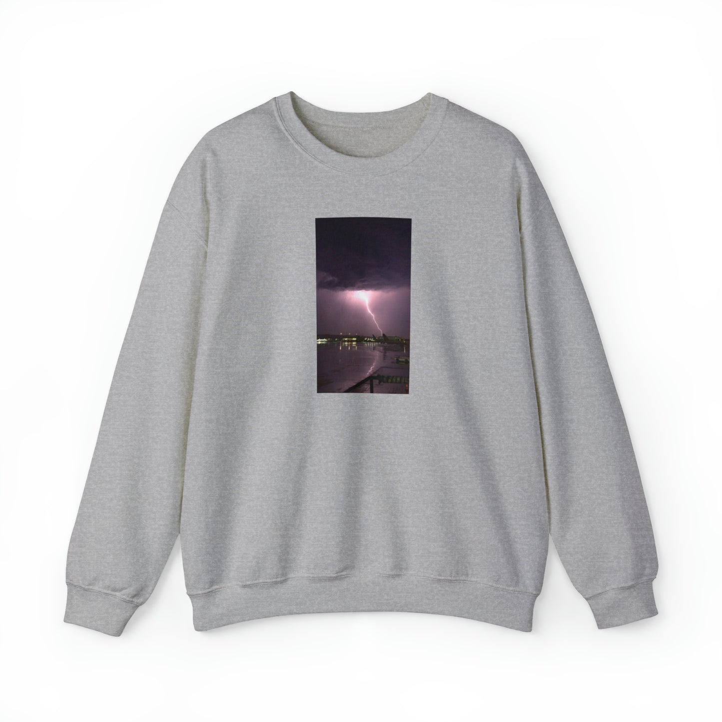 Unisex Lightning Bolt Printed Sweatshirt Caught Out in The Rain