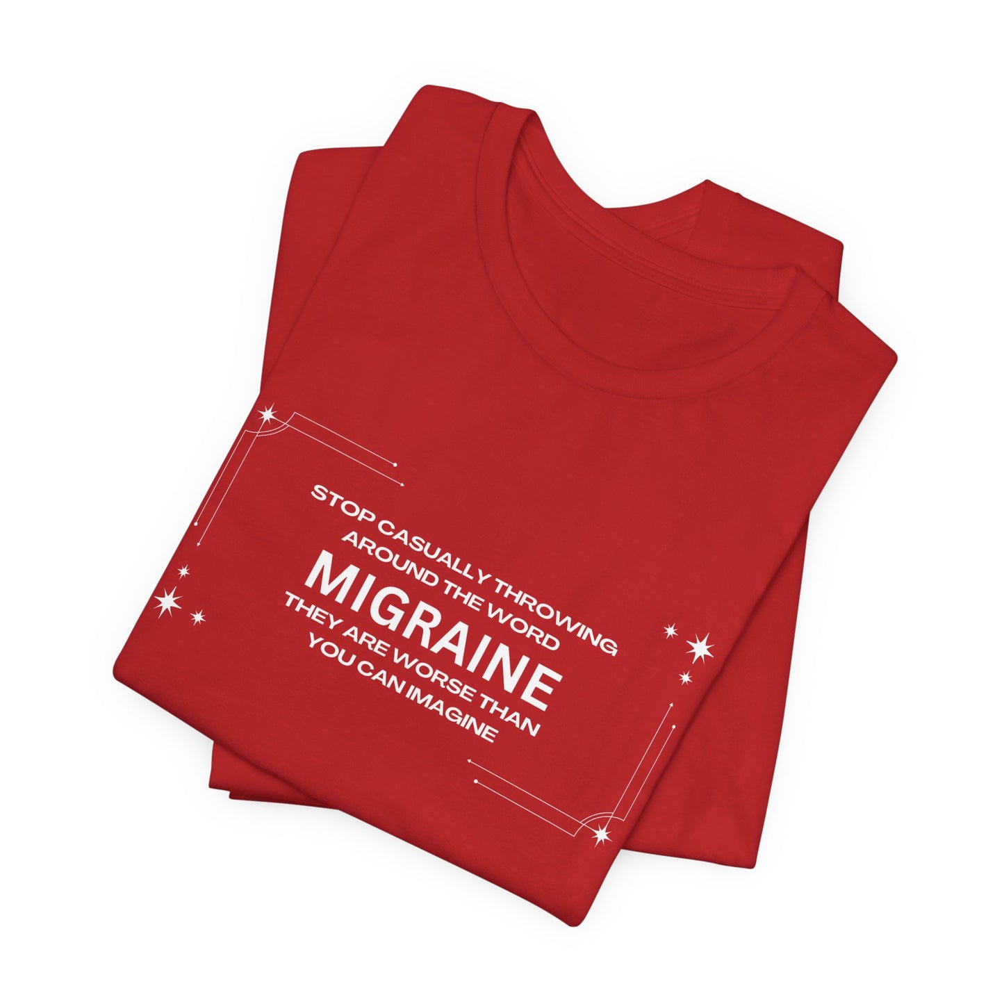 Unisex Migraine Day Invisible Illness Casual Migraine Warrior T-Shirt