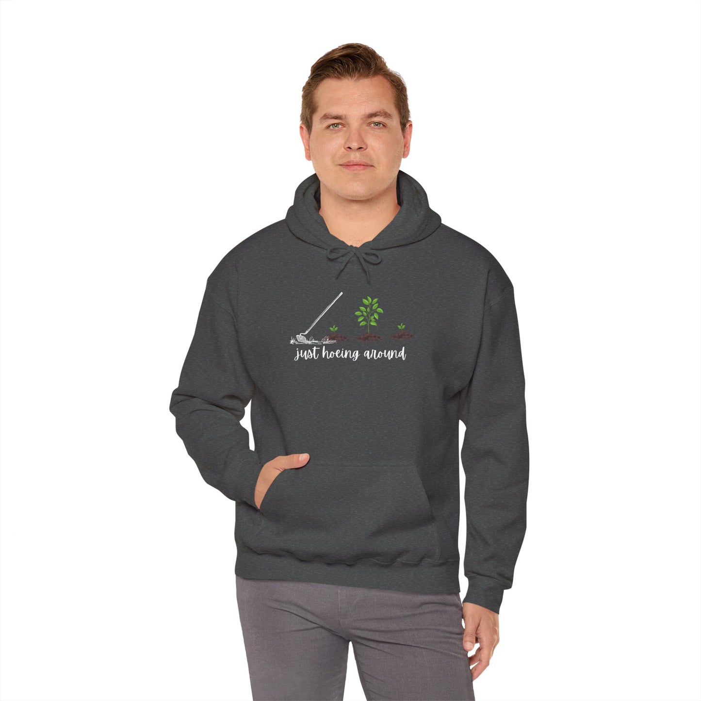 Unisex Heavy Blend™ Just Hoeing Around Gardening Hooded Sweatshirt