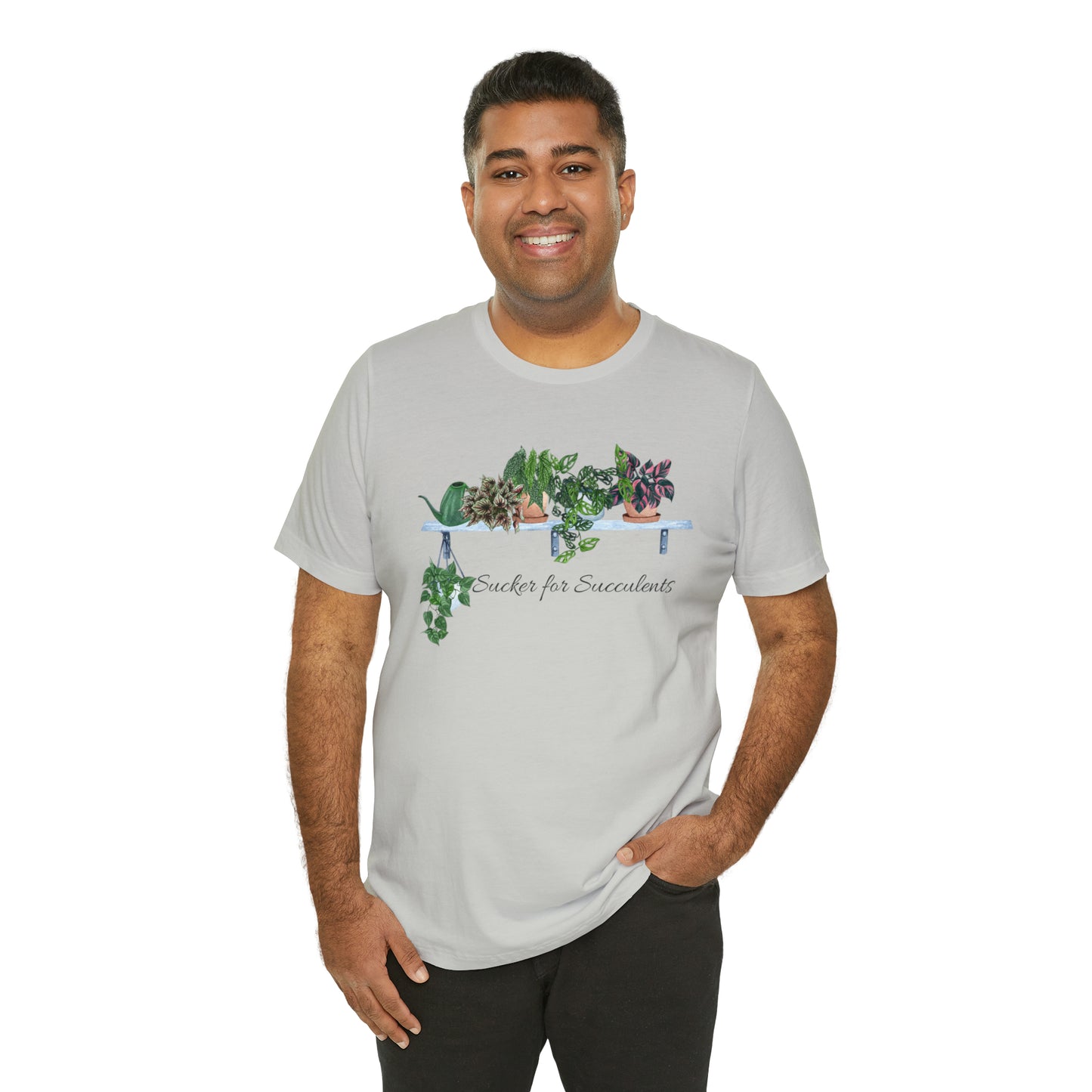 Unisex Gardening Themed T-Shirt Sucker for Succulents