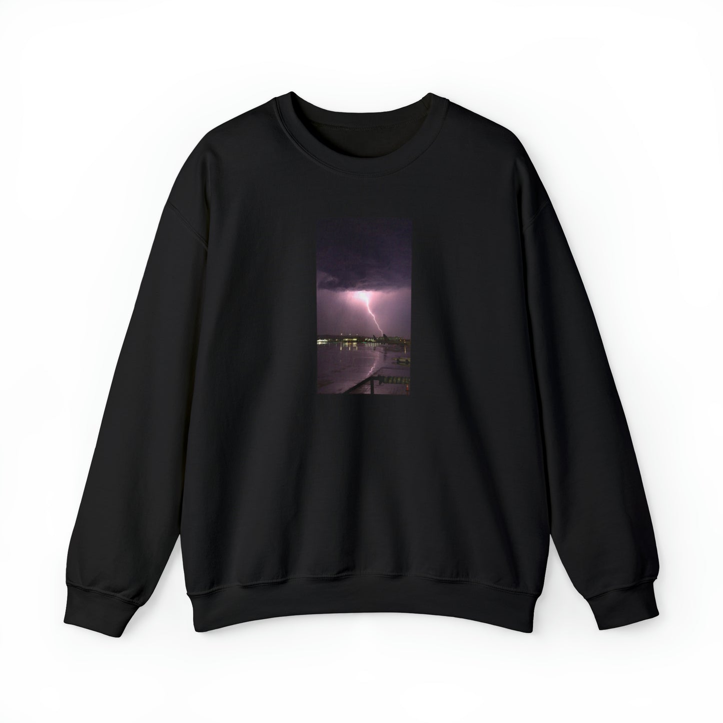 Unisex Lightning Bolt Printed Sweatshirt Caught Out in The Rain